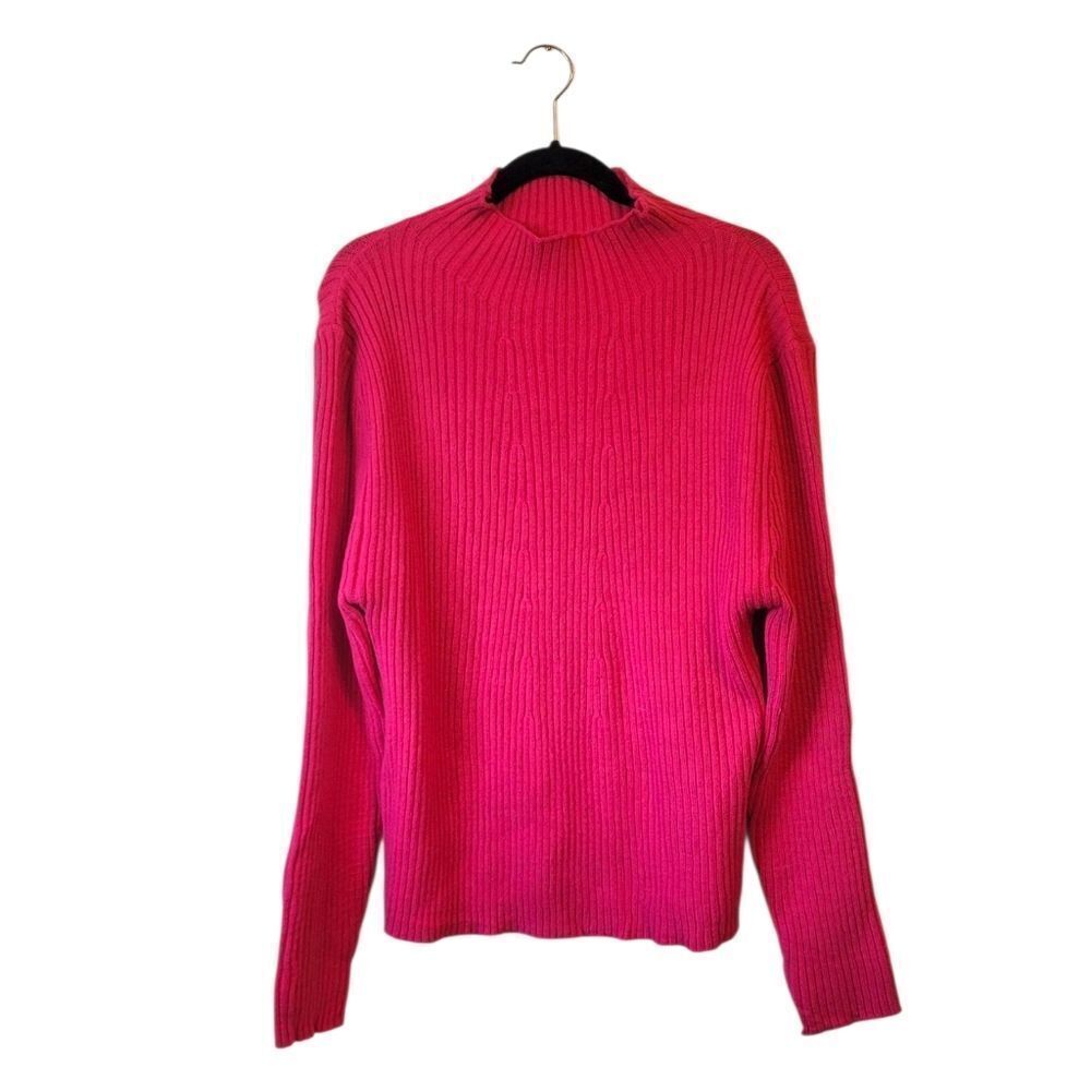 Grace + Emma Women's Neon Pink Cotton Blend Sweater Size 2XL